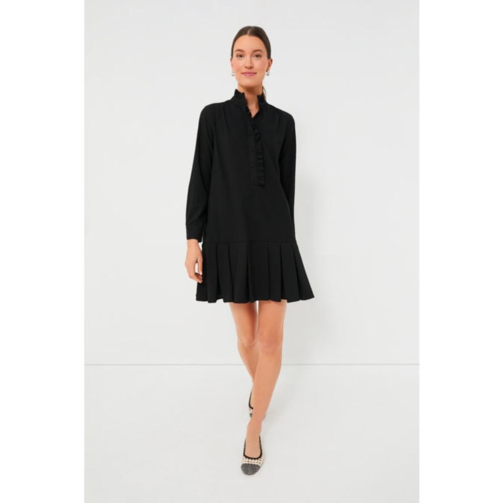 NWT TUCKERNUCK Black Crepe Tate Dress Sz L - Picture 1 of 6